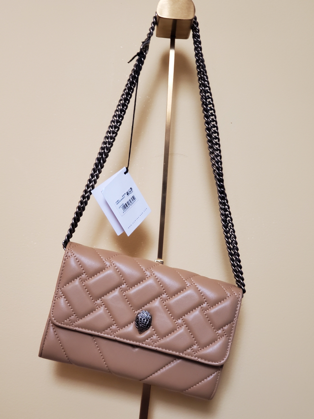 Kurt Geiger Quilted Kensington Crossbody Bag with Adjustable/Removeable Chain